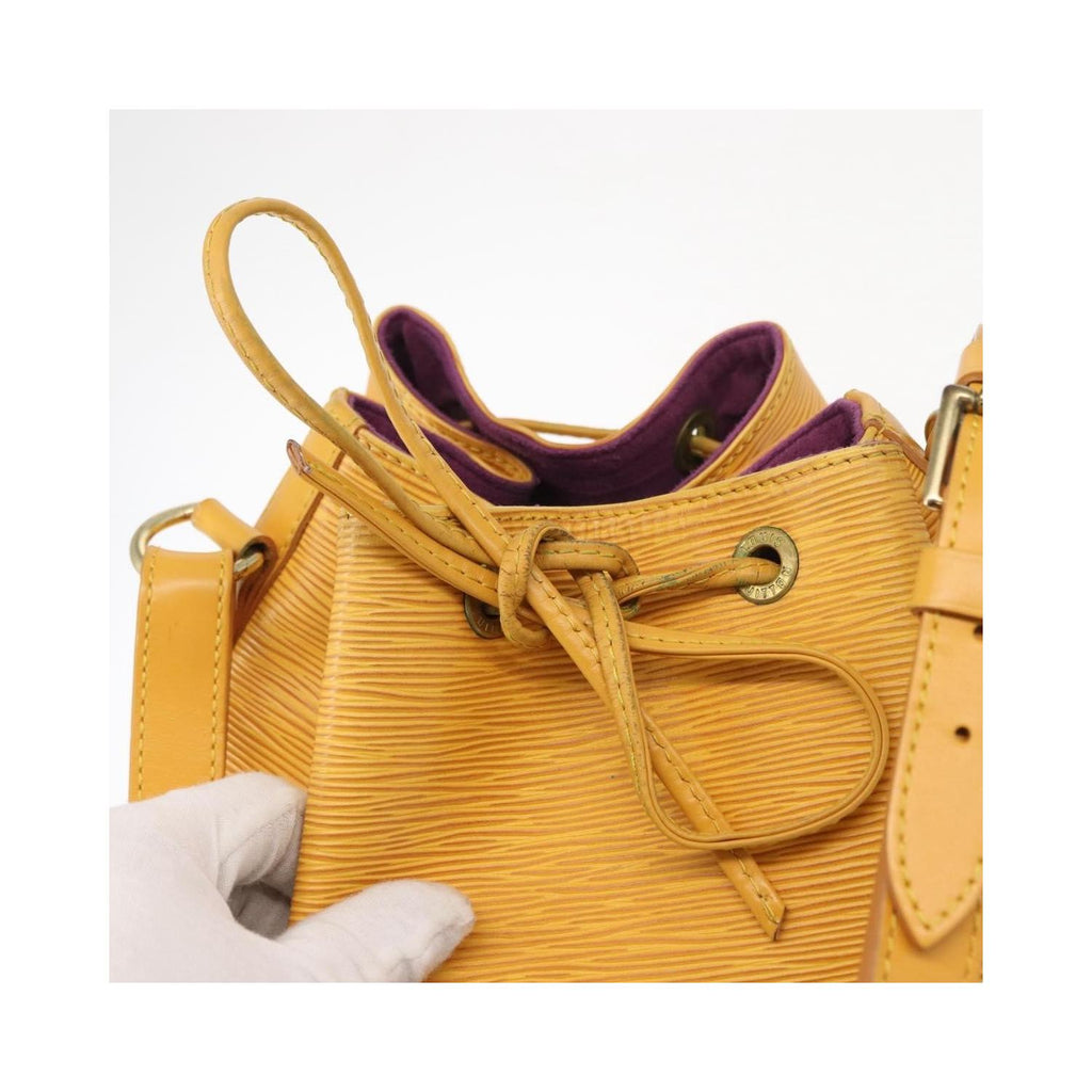 Bolso de hombro Louis Vuitton Noé grande de cuero - Amarillo