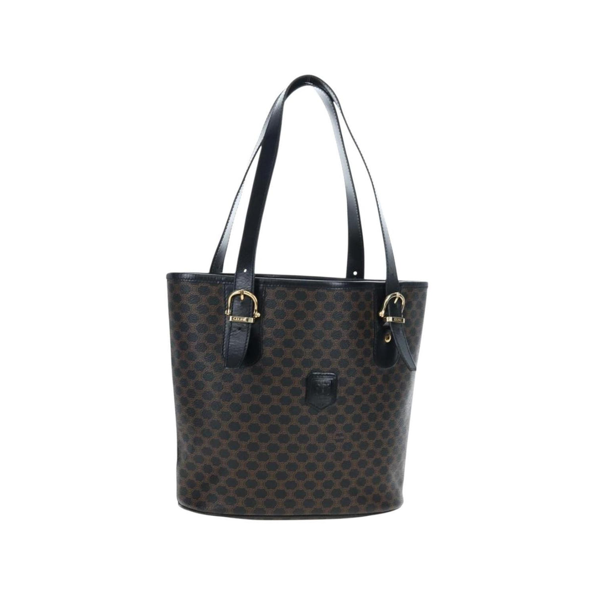 Sac Porté Épaule Celine C Macadam Tote Pvc - Noir