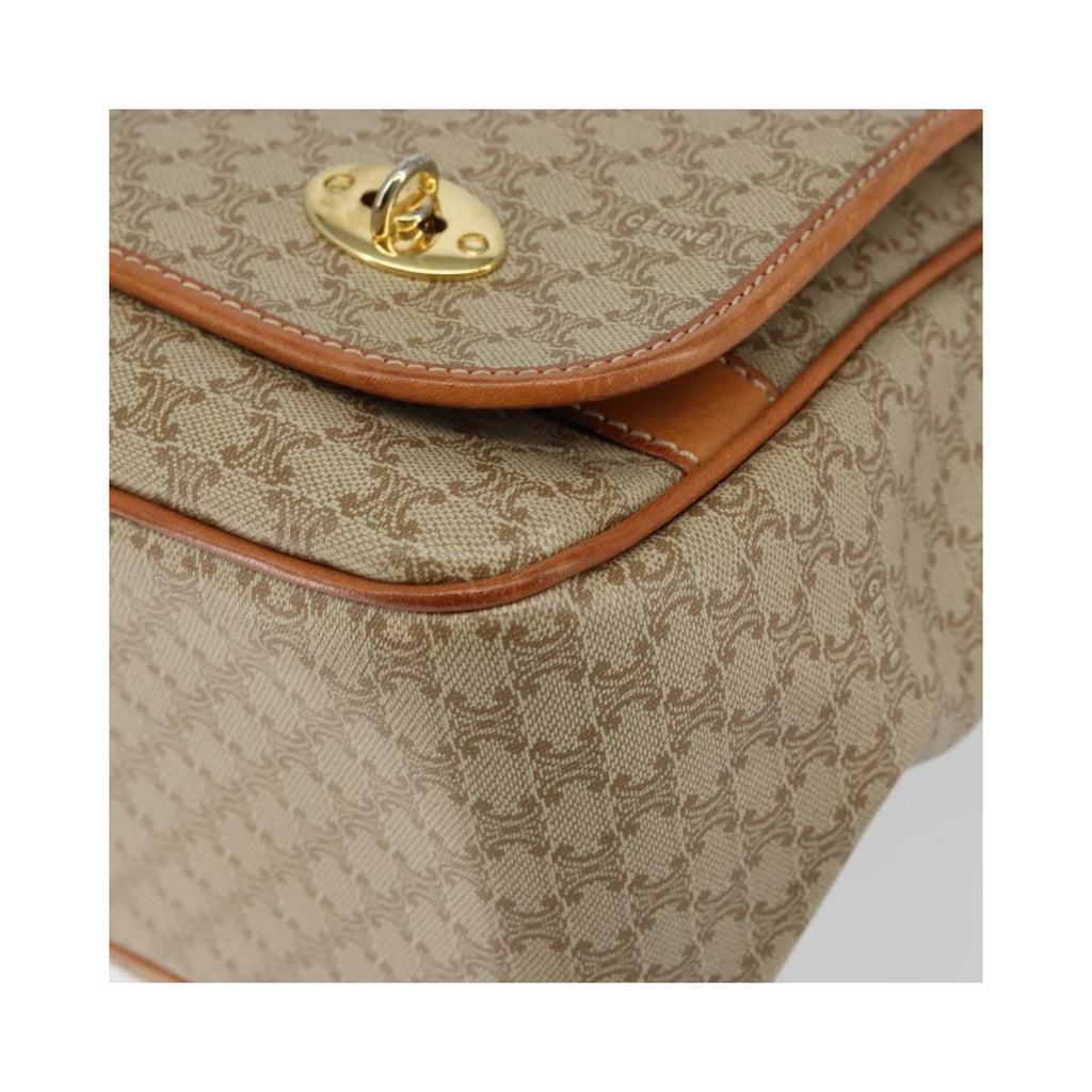 Sac Celine Macadam Shoulder Bag Toile - Beige