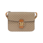 Sac Porté Épaule Celine Macadam Small Toile - Beige