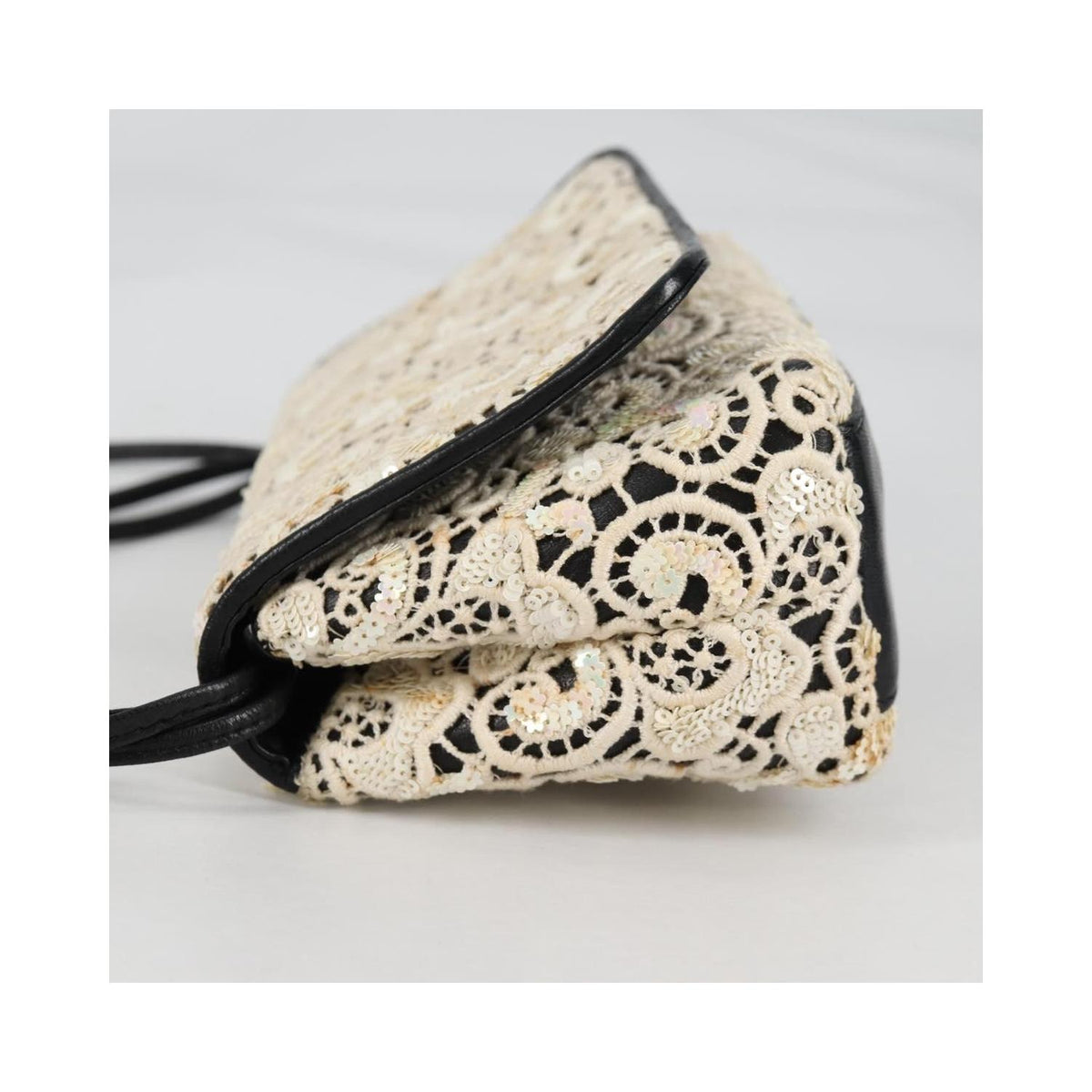 Sac Porté Épaule Chanel Floral Cc Flap Bag Cuir - Blanc