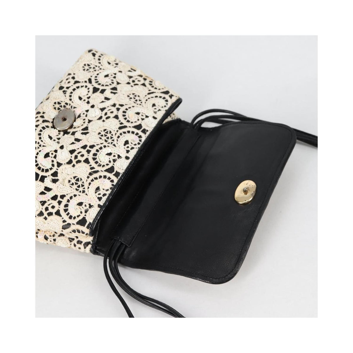 Sac Porté Épaule Chanel Floral Cc Flap Bag Cuir - Blanc