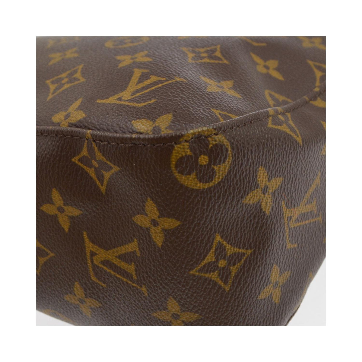 Sac À Main Louis Vuitton Looping Mm Toile - Marron