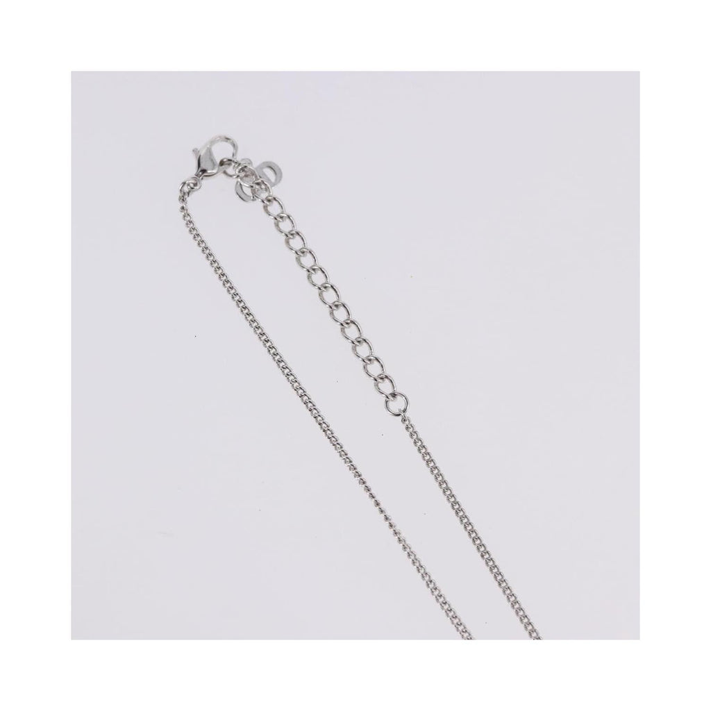 Collier Christian Dior Vintage Dior Logo Metal - Argent