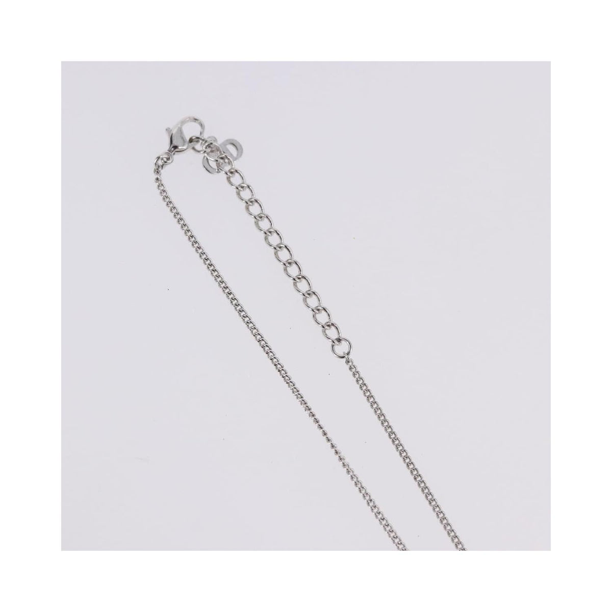 Collier Christian Dior Vintage Dior Logo Metal - Argent