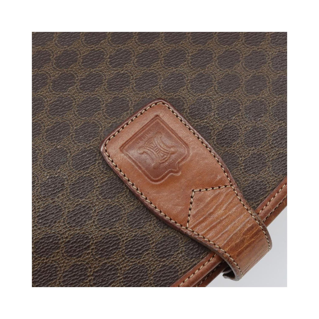 Sac Porté Épaule Celine Macadam Shoulder Bag Pvc - Marron