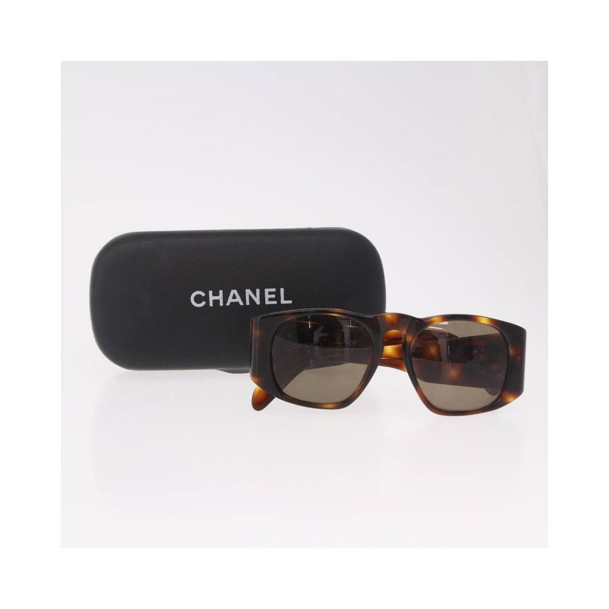 Lunettes De Soleil Chanel Logo Cc Plastic - Marron