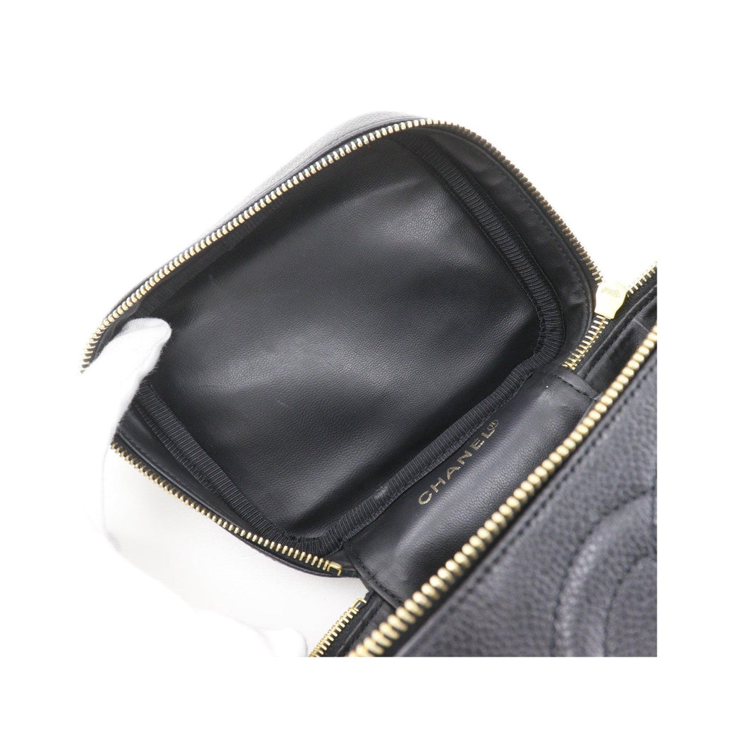 Sac À Main Chanel Vintage Timeless Cosmetic Case Tall Cuir - Noir