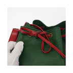 Sac Porté Épaule Louis Vuitton Bicolor Petit Noe Handbag Cuir - Vert