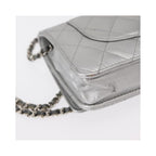 Sac Bandoulière Chanel Reissue 2.55 Wallet On Chain Cuir - Argent