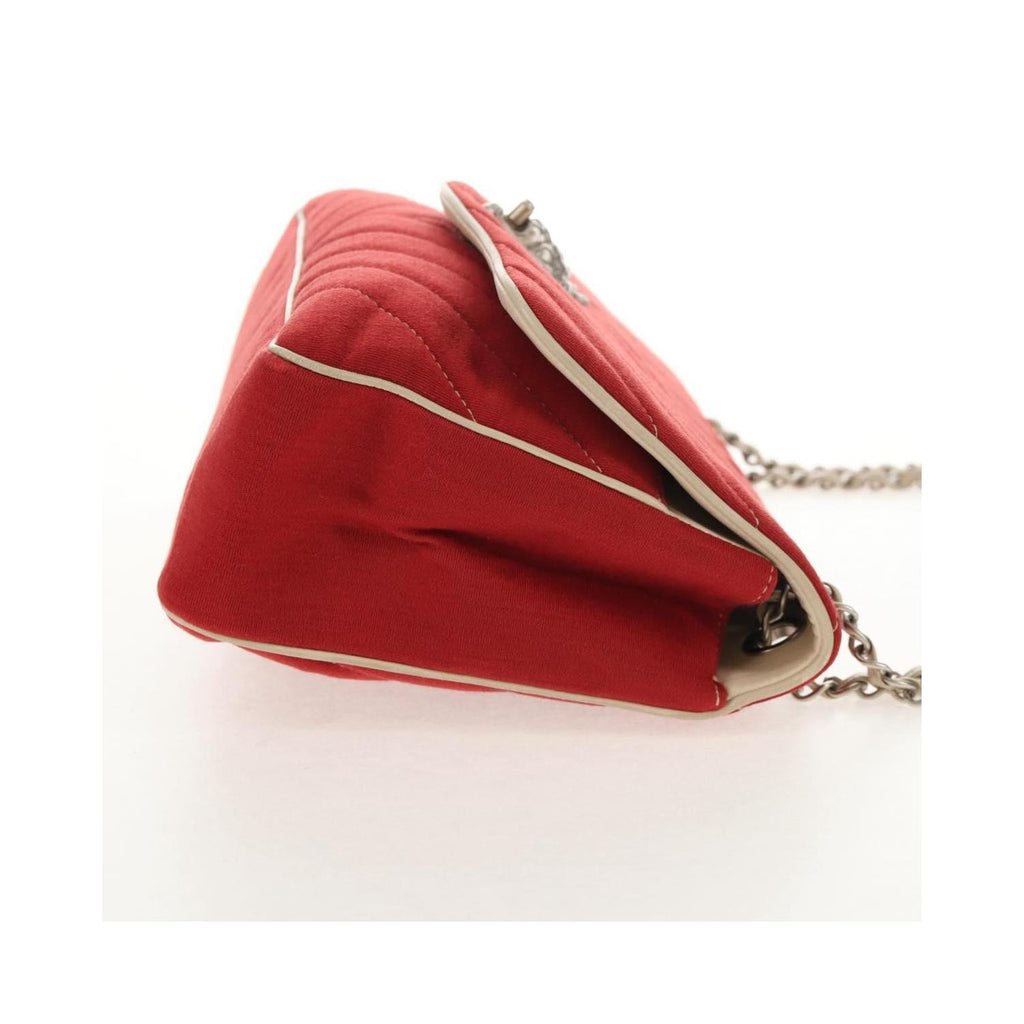 Chanel Leo Lion Medium Cotton Flap Shoulder Bag - Red