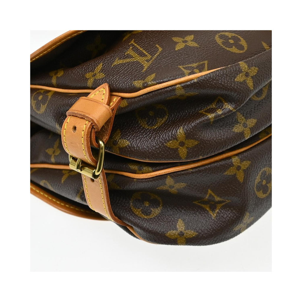 Sac À Main Louis Vuitton Saumur Bb Toile - Marron