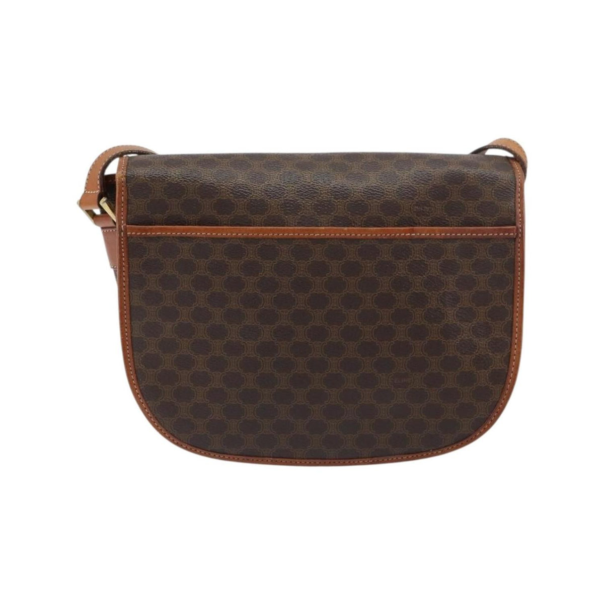 Sac Porté Épaule Celine Macadam Shoulder Bag Pvc - Marron