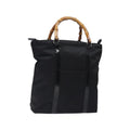 Gucci - Bolso shopper Vintage con asas de bambú de nailon - Negro