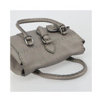 Sac À Main Fendi Selleria Linda Satchel Mini Cuir - Gris