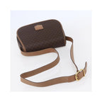 Sac Porté Épaule Celine Macadam Shoulder Bag Toile - Marron