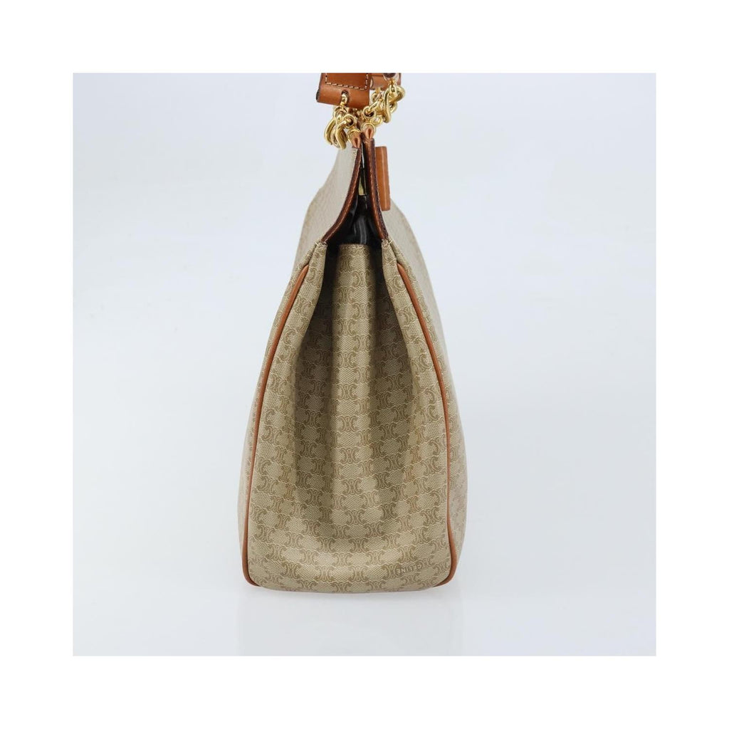 Cabas Celine Vintage Macadam Shopper Medium Toile - Beige