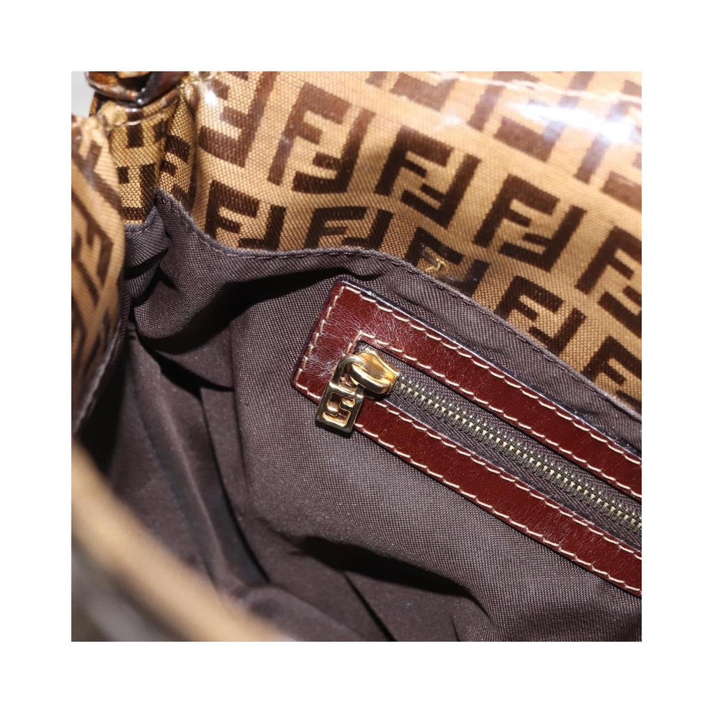 Fendi Mamma Baguette PVC shoulder bag - Brown