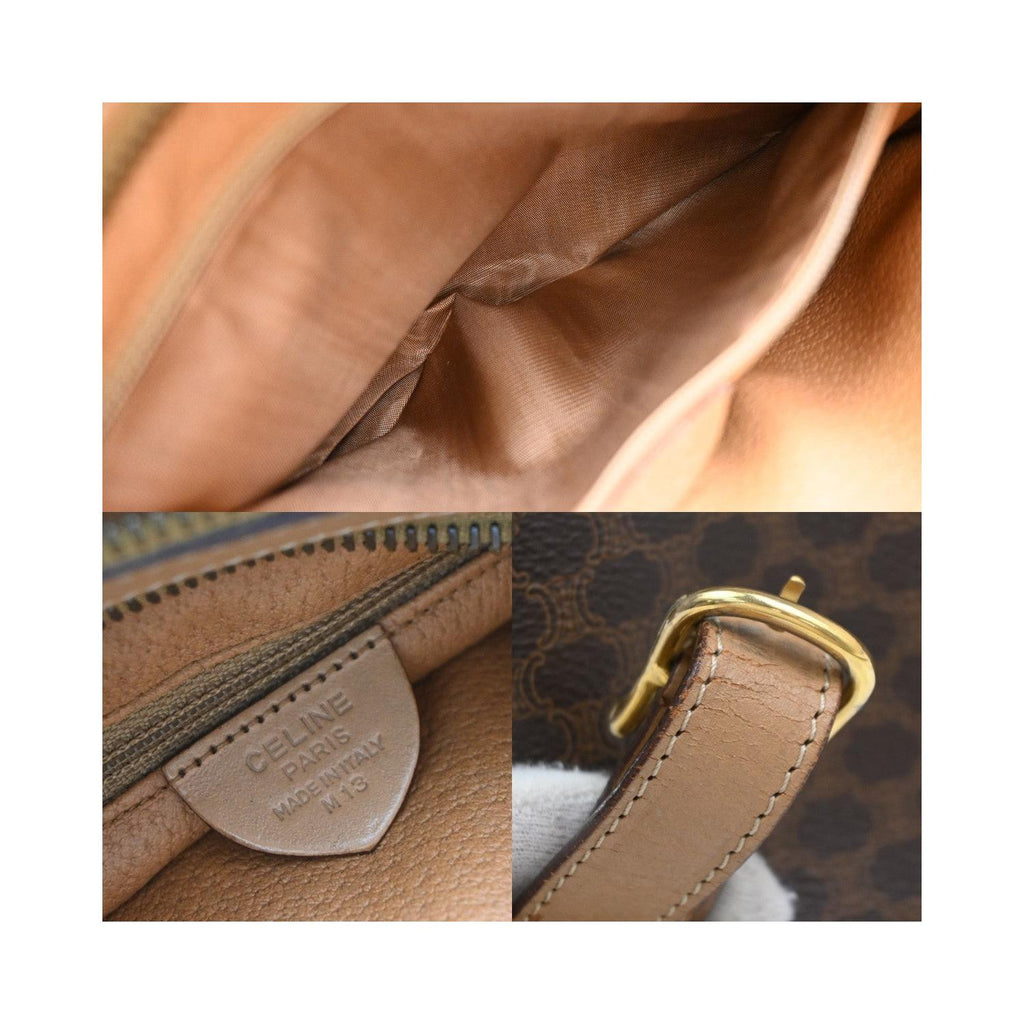 Sac Porté Épaule Celine Macadam Large Pvc - Marron