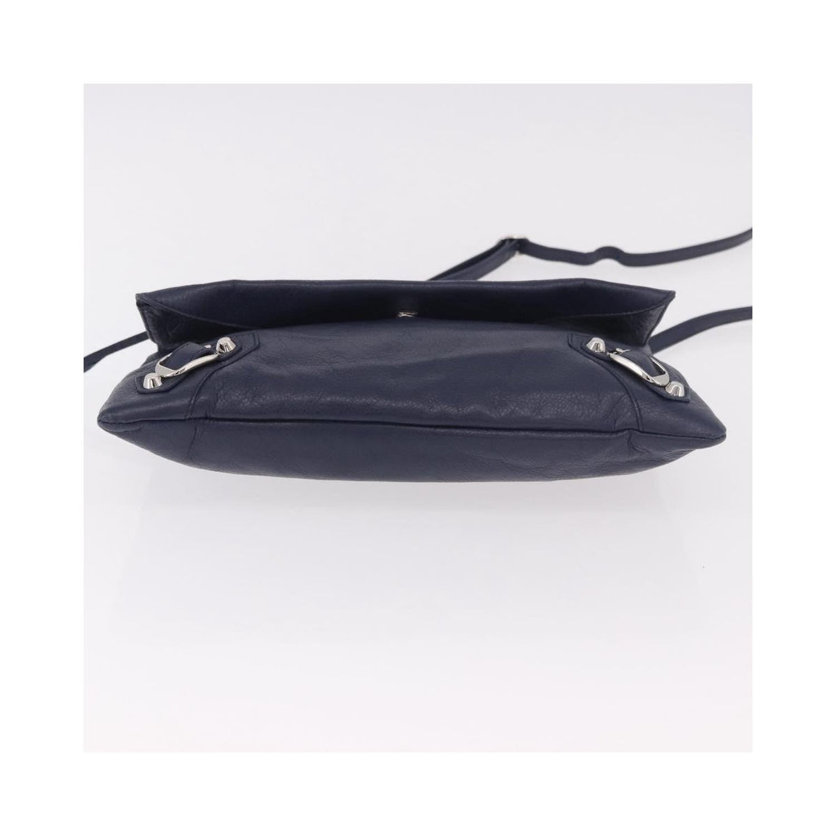 Pochette Balenciaga Classic Studs Envelope Strap Clutch Mini Cuir - Bleu Marine