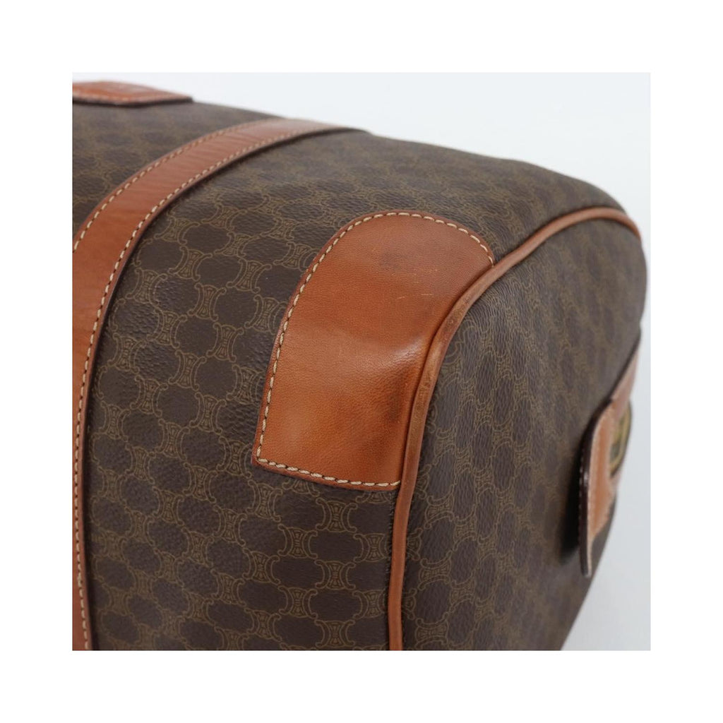 Sac À Main Celine Vintage Macadam Boston Toile - Marron