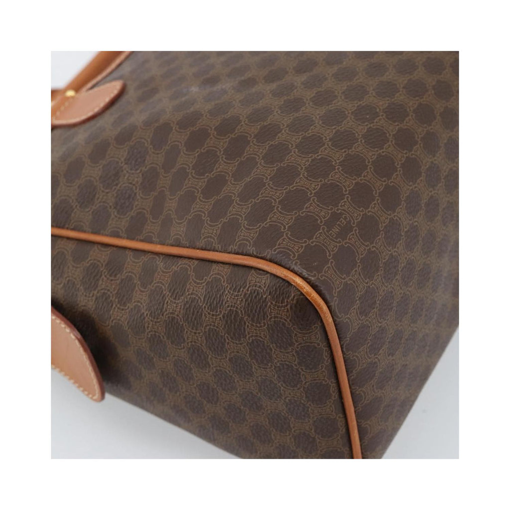 Sac À Main Celine Vintage Macadam Boston Toile - Marron