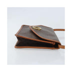 Sac Porté Épaule Celine Vintage Macadam Circle Logo Toile - Marron