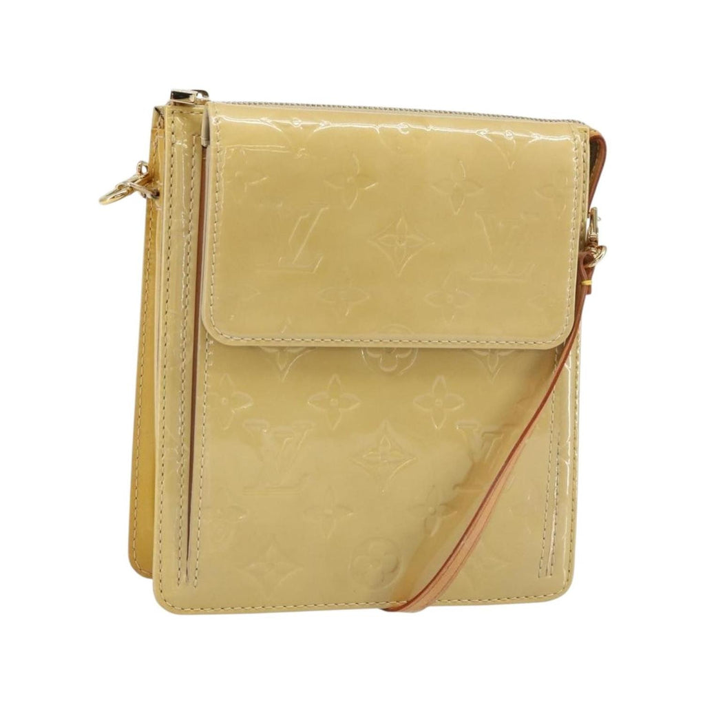 Pochette Louis Vuitton Mott Handbag Cuir Verni - Beige