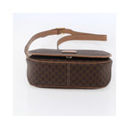 Sac Porté Épaule Celine Macadam Shoulder Bag Toile - Marron