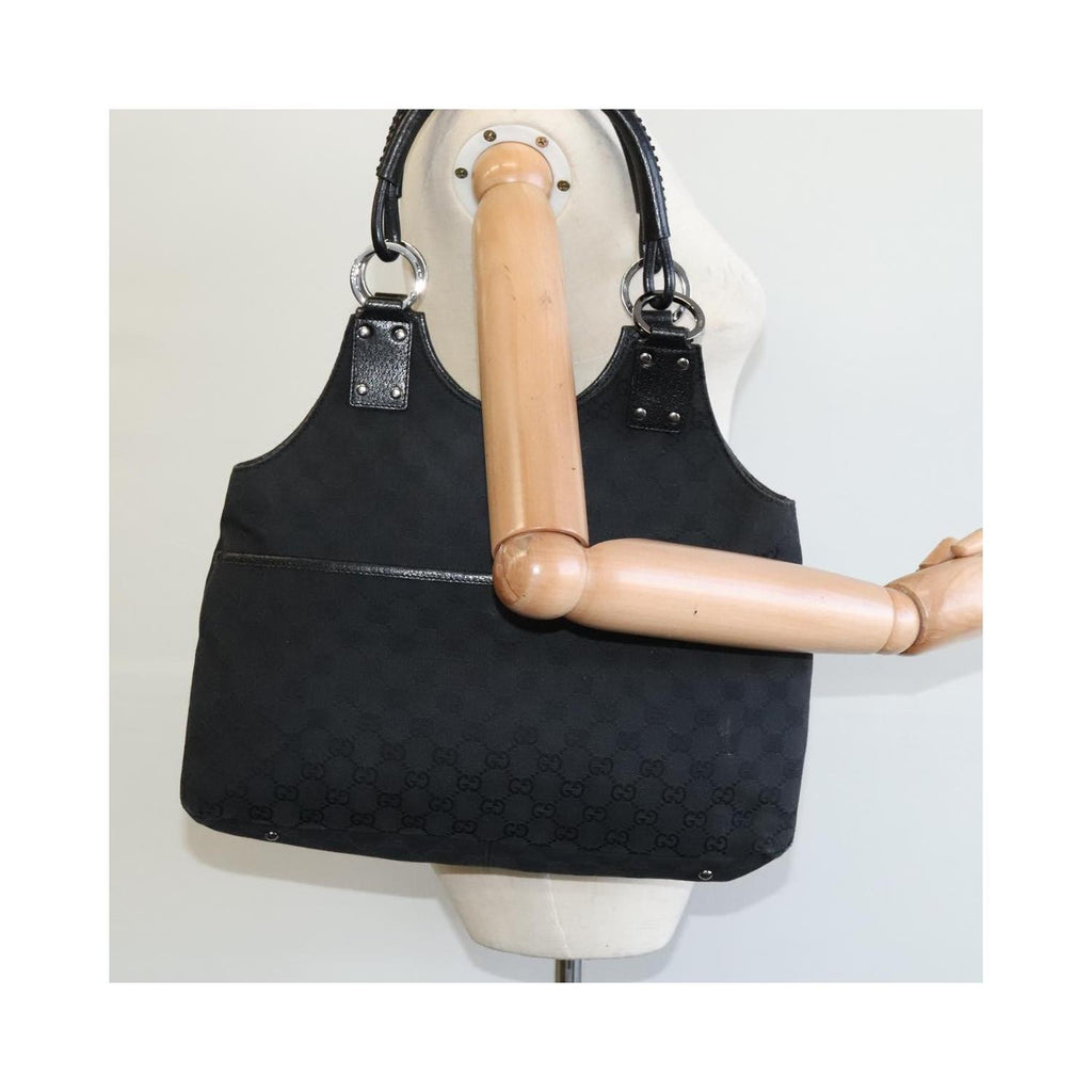 Sac Porté Épaule Gucci Gg Canvas Toile - Noir