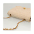 Sac Porté Épaule Chanel Vintage Diana Flap Small Toile - Rose