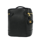 Sac À Main Chanel Vintage Timeless Cosmetic Case Small Cuir - Noir
