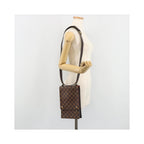 Sac Porté Épaule Louis Vuitton Portobello Messenger Toile - Marron