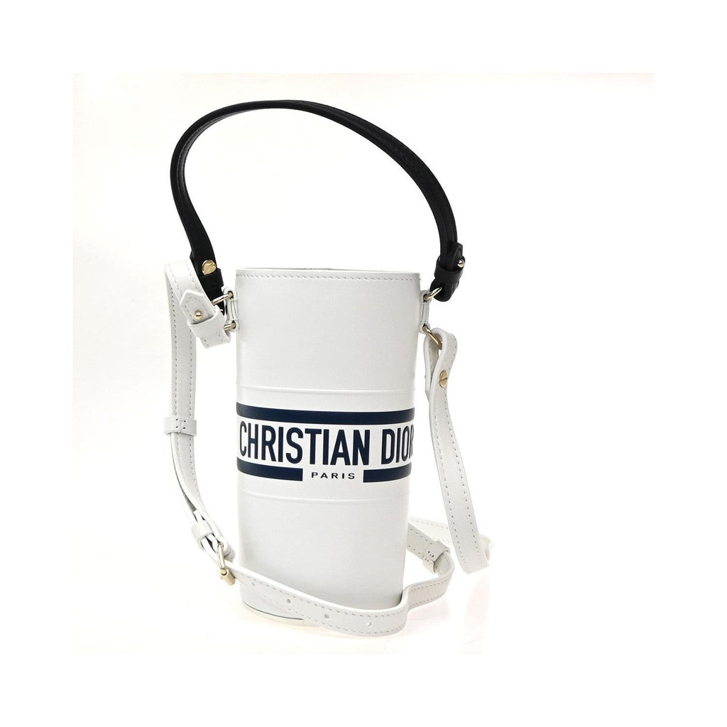 Sac Porté Épaule Christian Dior Vibe Bottle Holder Cuir - Blanc
