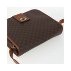 Sac Porté Épaule Celine Macadam Shoulder Bag Pvc - Marron
