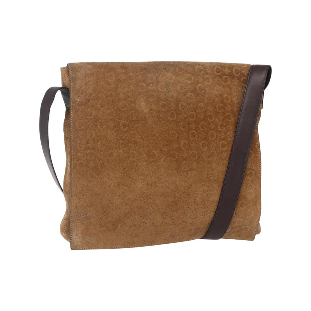 Sac Porté Épaule Celine C Macadam Shoulder Bag Daim - Beige