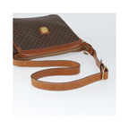 Sac Porté Épaule Celine Macadam Shoulder Bag Toile - Marron