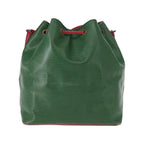 Sac Porté Épaule Louis Vuitton Bicolor Petit Noe Handbag Cuir - Vert