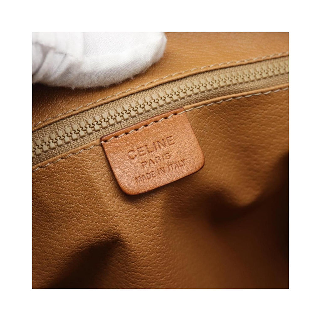 Sac À Main Celine Vintage Macadam Boston Toile - Marron