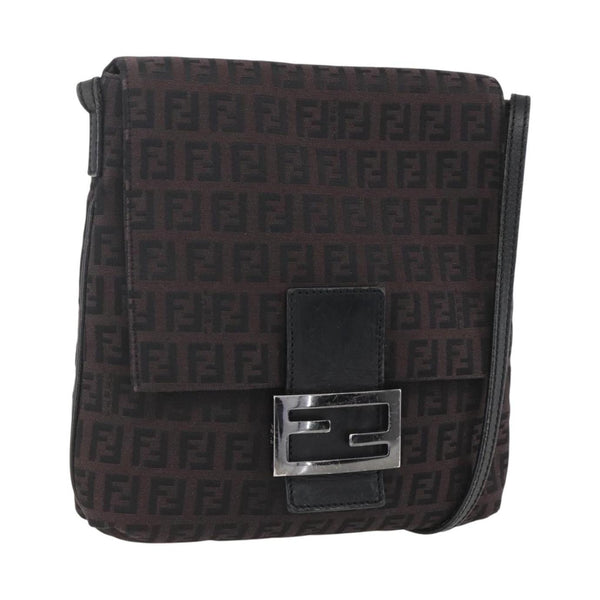 Fendi Bolso bandolera vintage con solapa Lona de calabacín Pequeño