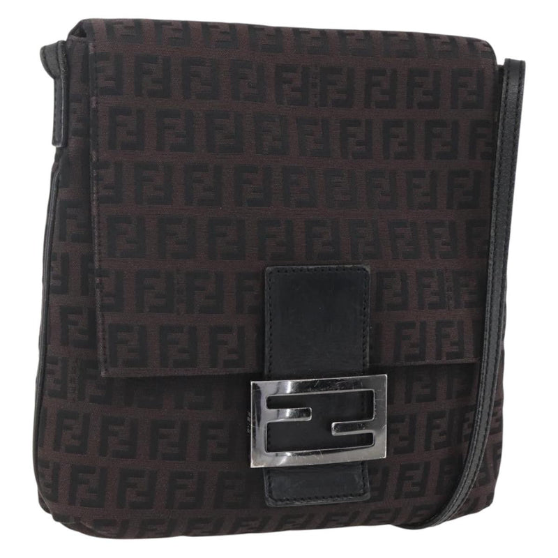 Fendi Vintage Flap Crossbody Bag Zucchino Canvas Small