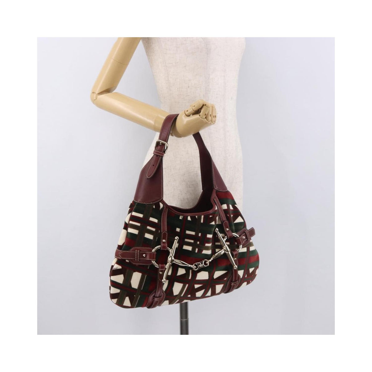 Sac Porté Épaule Gucci Vintage Jackie Shoulder Toile - Vert