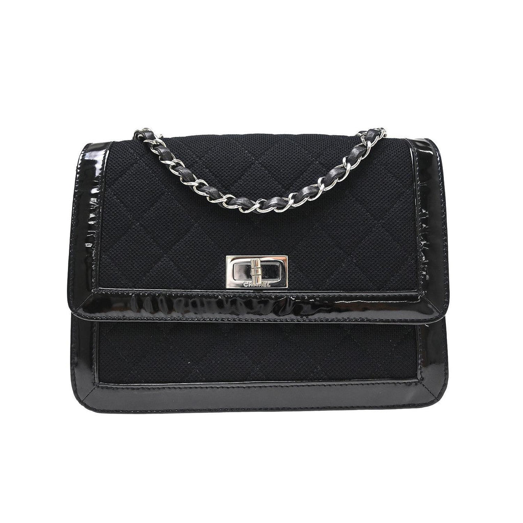 Sac Porté Épaule Chanel Reissue Flap Mini Toile - Noir