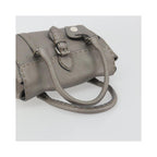 Sac À Main Fendi Selleria Linda Satchel Mini Cuir - Gris