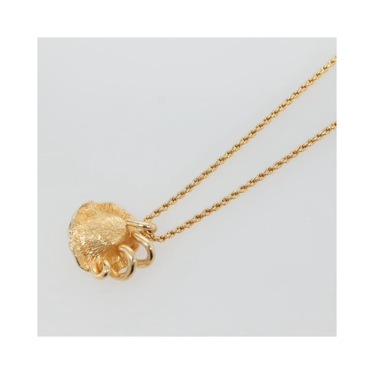 Bijou Christian Dior Logo Flower Necklace Metal - Or