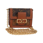 Sac Porté Épaule Louis Vuitton Dauphine Mini Toile - Marron