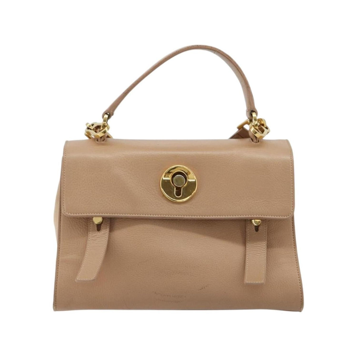 Sac À Main Saint Laurent Muse Two Medium Cuir - Beige