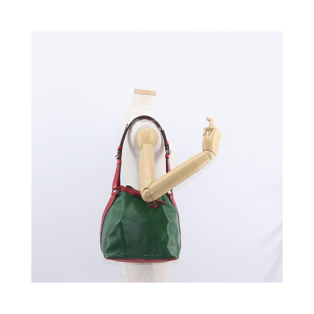 Sac Porté Épaule Louis Vuitton Bicolor Petit Noe Handbag Cuir - Vert
