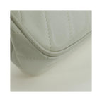 Sac Porté Épaule Chanel Vintage Gripoix Flap Cuir - Blanc