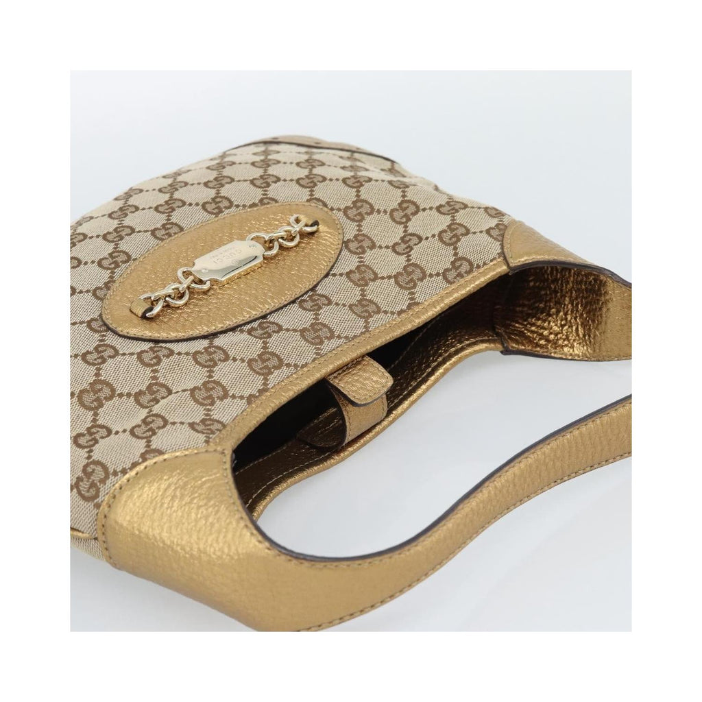 Gucci - Vintage Jackie O Chain medium canvas hobo bag - Beige